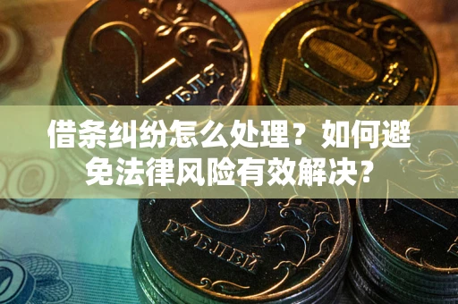 济南借条纠纷怎么处理？如何避免法律风险有效解决？