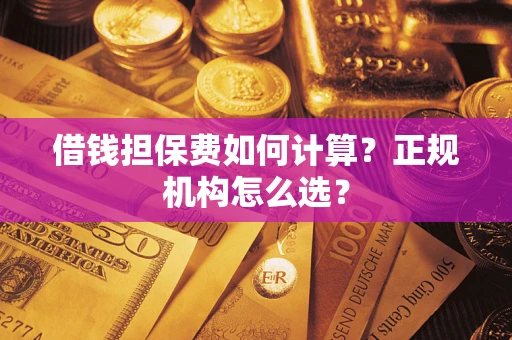 济南借钱担保费如何计算？正规机构怎么选？