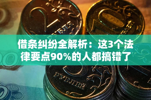 济南借条纠纷全解析：这3个法律要点90%的人都搞错了