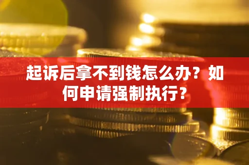 济南起诉后拿不到钱怎么办？如何申请强制执行？