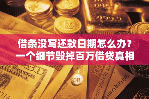 济南借条没写还款日期怎么办？一个细节毁掉百万借贷真相