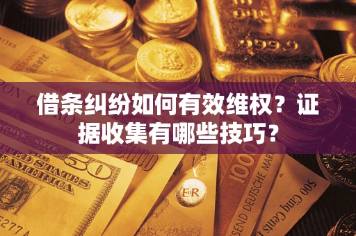 济南借条纠纷如何有效维权？证据收集有哪些技巧？